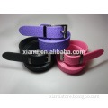 individual design pure color debossed letters silicone rubber belt